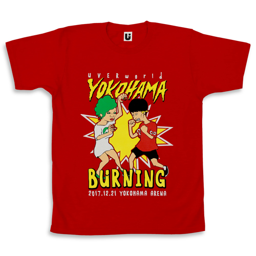 TEKI Tシャツ YOKOHAMA BURNING ver. (紅)